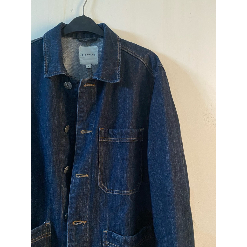 giordano chore denim jacket second preloved bekas