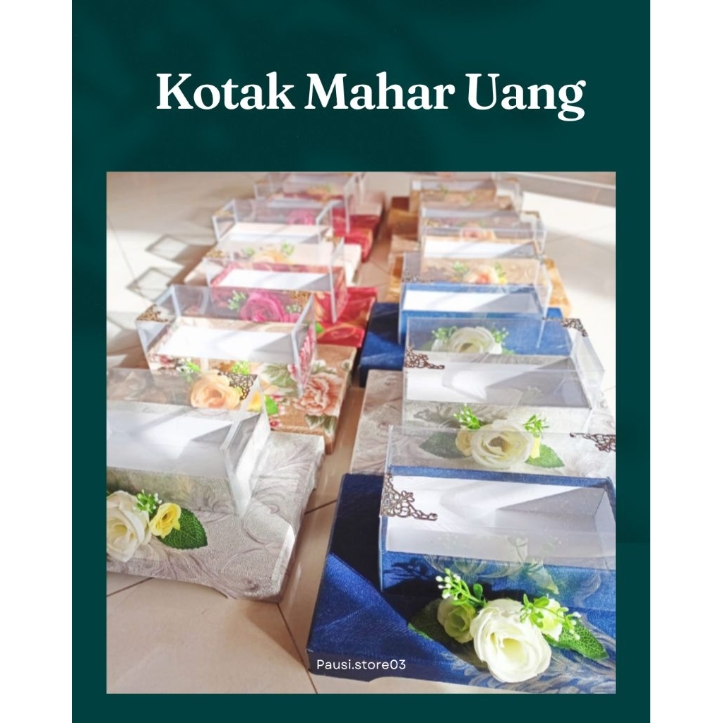 Box Mika Kotak Mahar Uang_Hiasan Bunga