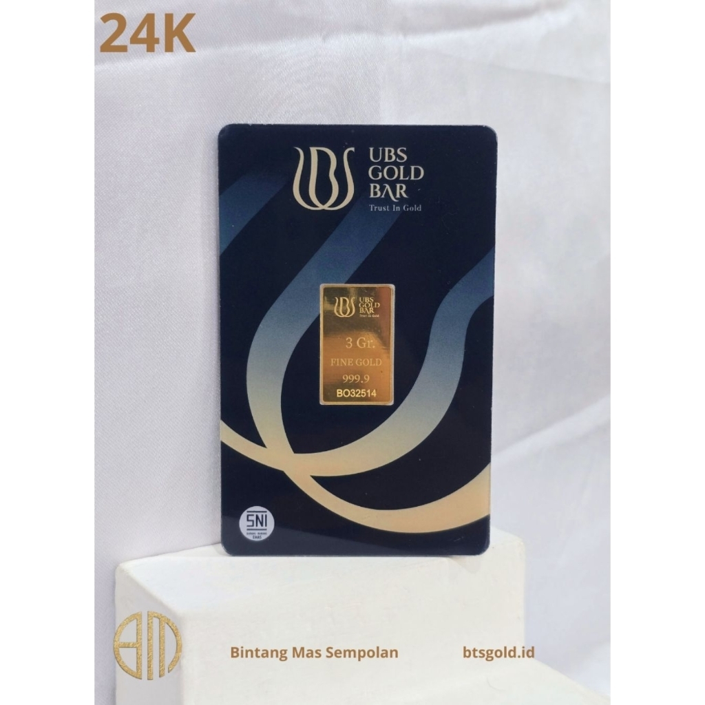 Logam Mulia UBS 3 Gram Emas Batangan