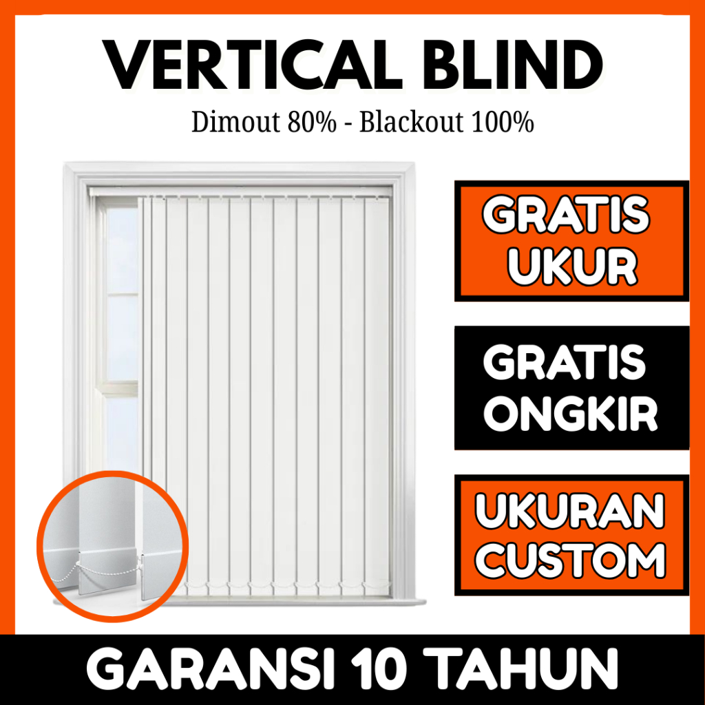 Gorden Vertical Blinds Custom - Vertikal blinds Custom - Gorden Kantor Custom - Tirai Kantor