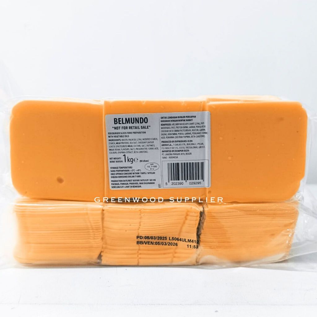 BELMUNDO BURGER SLICE / KEJU BURGER / ANALOG BURGER SLICE - 1KG