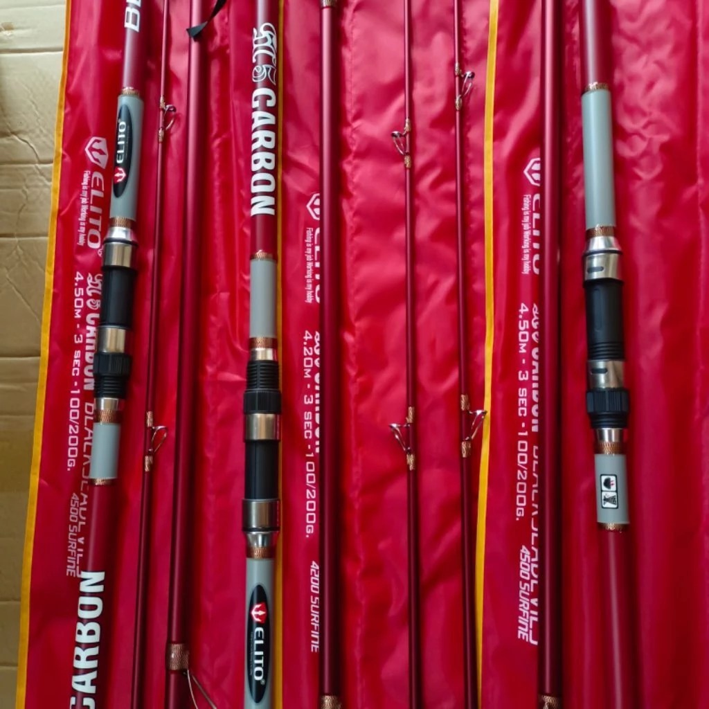 Joran surf Elito Black Seadevils Sambung 3 , 420,450 Cm