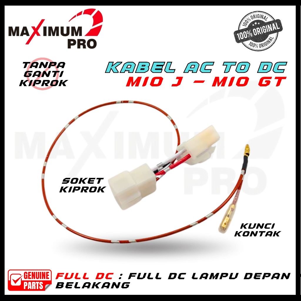 KONVERTER FULL AC TO DC MIO J MIO GT KABEL CONVERTER FULL DC TANPA GANTI KIPROK LAMPU DEPAN BELAKANG
