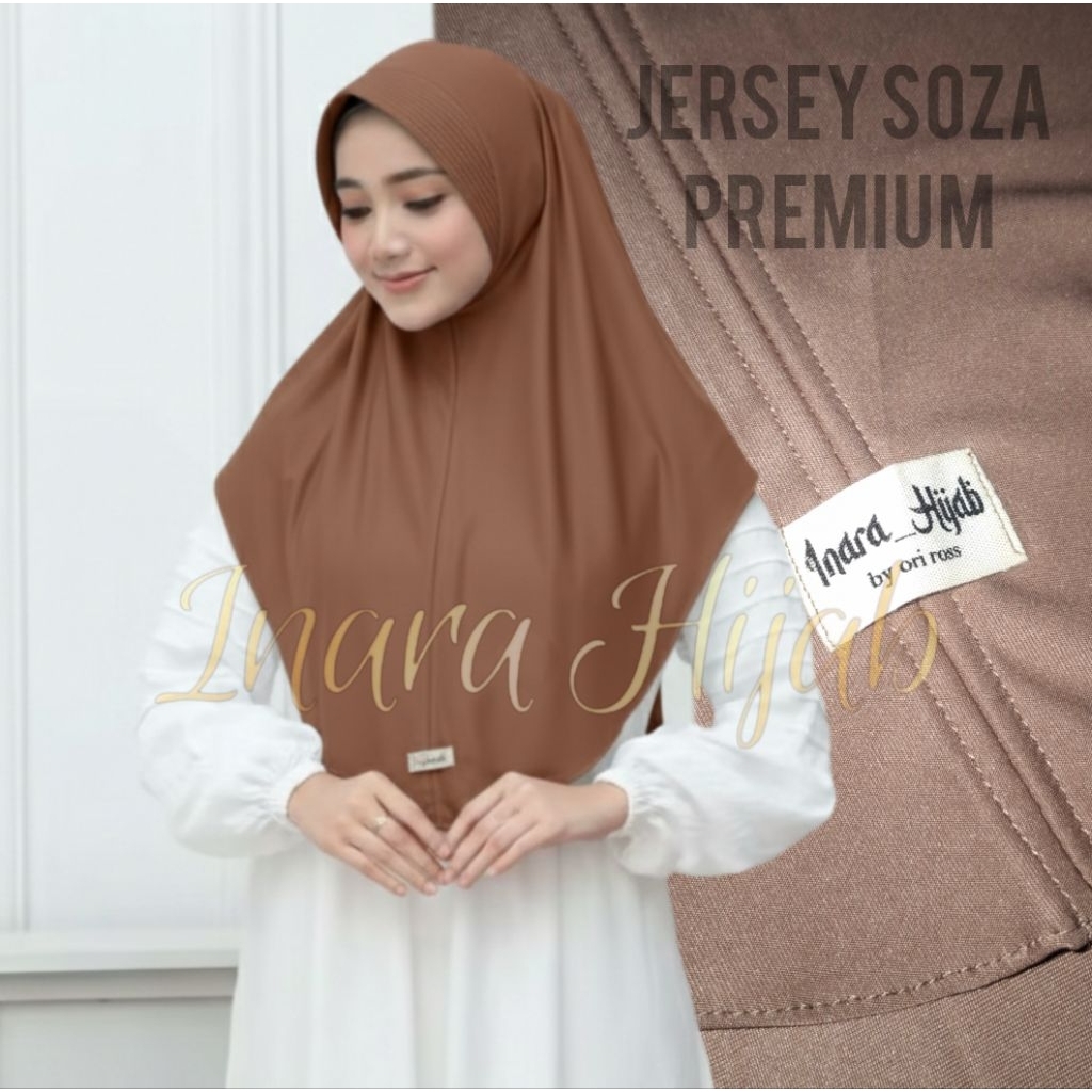 INARA HIJAB SIZE (M) HIJAB BERGO HAMIDAH JILBAB INSTAN BAHAN JERSEY HIJAB BERGO SPORT WITH LEBEL GOL