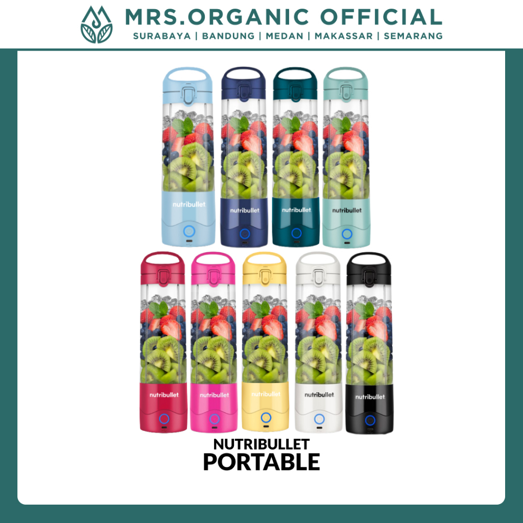 Nutribullet Go Portable Blender 4Pc – Blender Mini Charge USB, Praktis Cocok Diet Travel & Anak Kos