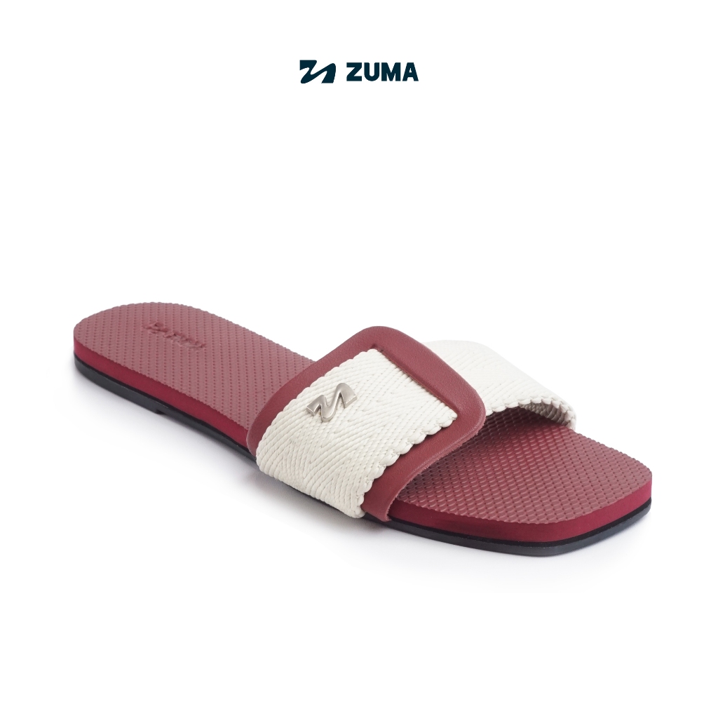 Zuma Merci Series - Wine / Sandal Wanita / Sandal Slop / Sandal Fashion Wanita