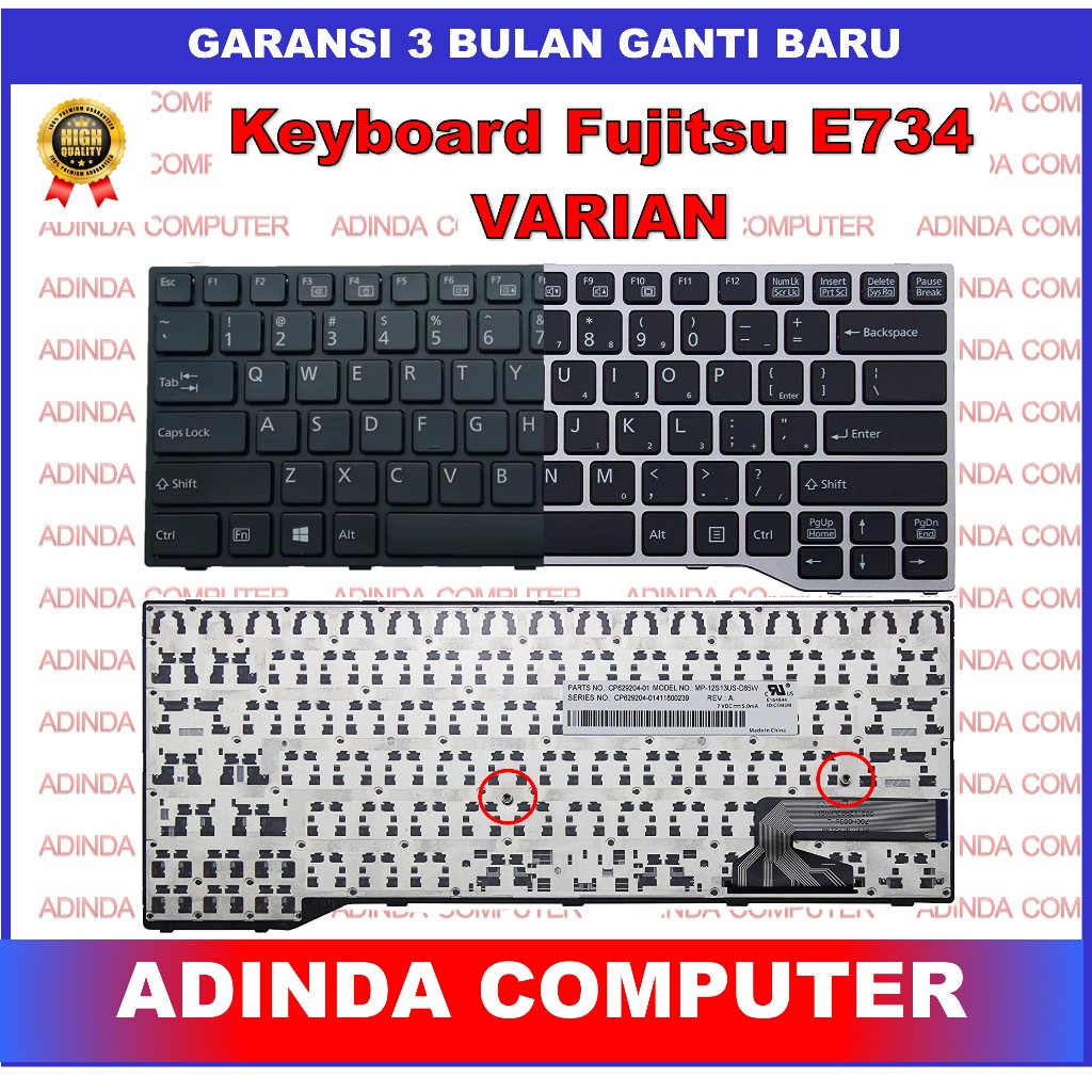 Keyboard Fujitsu Lifebook E743 E744 E745 E746 E733 E734 E544 E546 E547 U745 E736 T725 T726 STYLISTIC