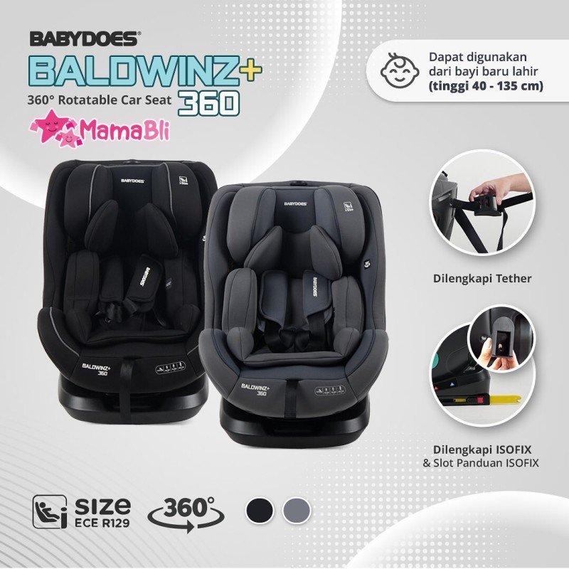BabyDoes Baldwinz+ 360 Rotatable BD 87052 / Dudukan Mobil Bayi / Car Seat Bayi / CarSeat BabyDoes