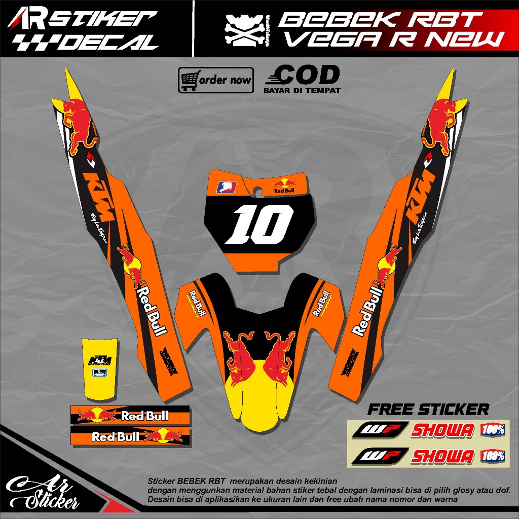 Dekal Yamaha Jupiter Vega New Full Body Sticker Striping Vega R New Robot RBT Bebek Modif