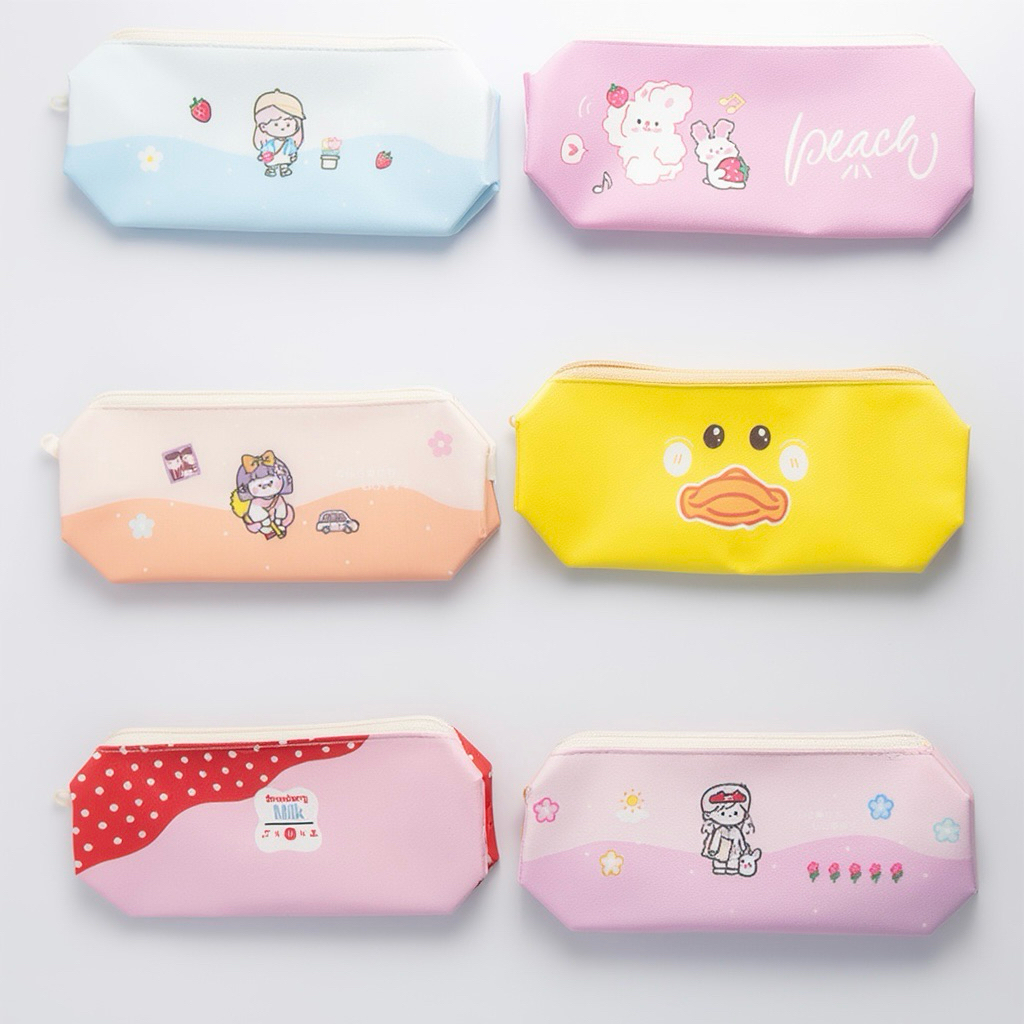 [AESTHETIC] Tepak Pensil Korea Karakter Lucu & Pastel Series/ Tepak Pensil Aesthetic