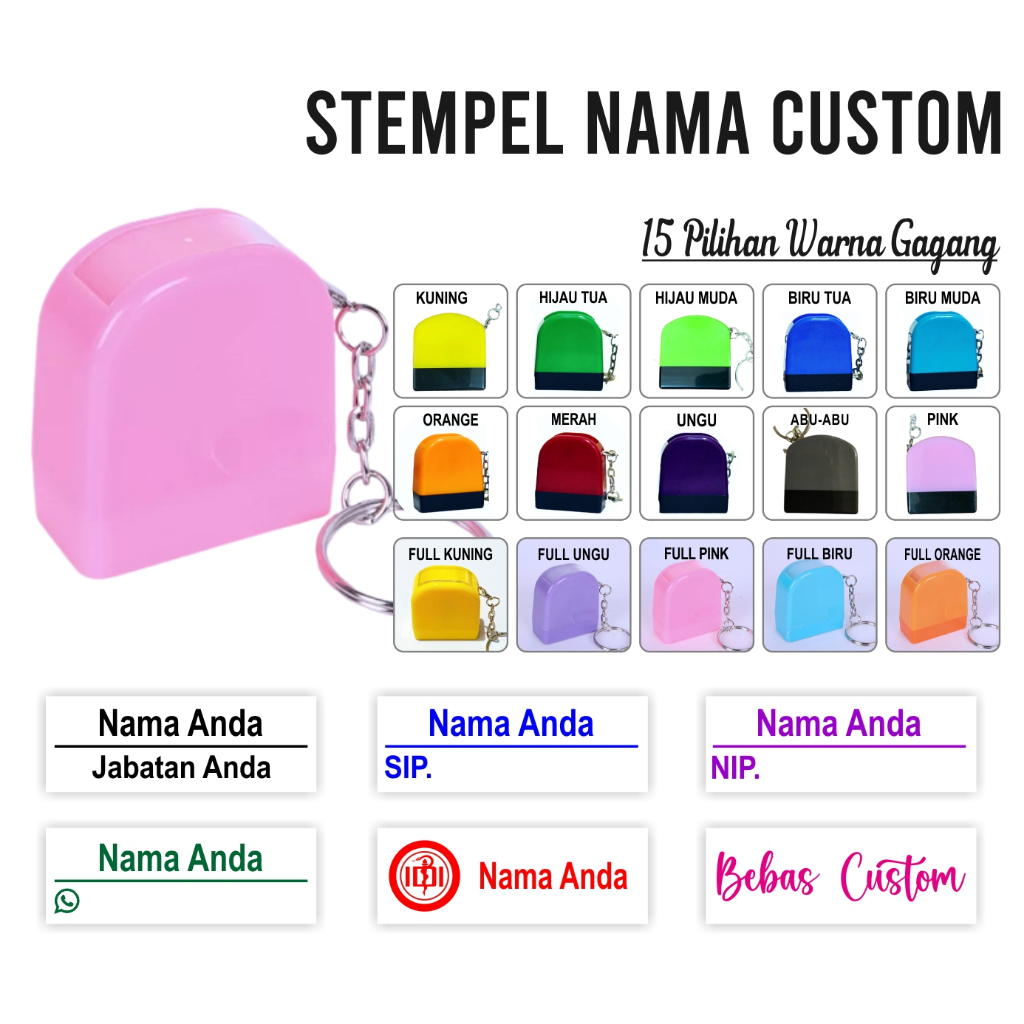 Stempel Nama Dokter, stempel nama perawat, stempel nama bidan, stempel nama apoteker, stempel nama g