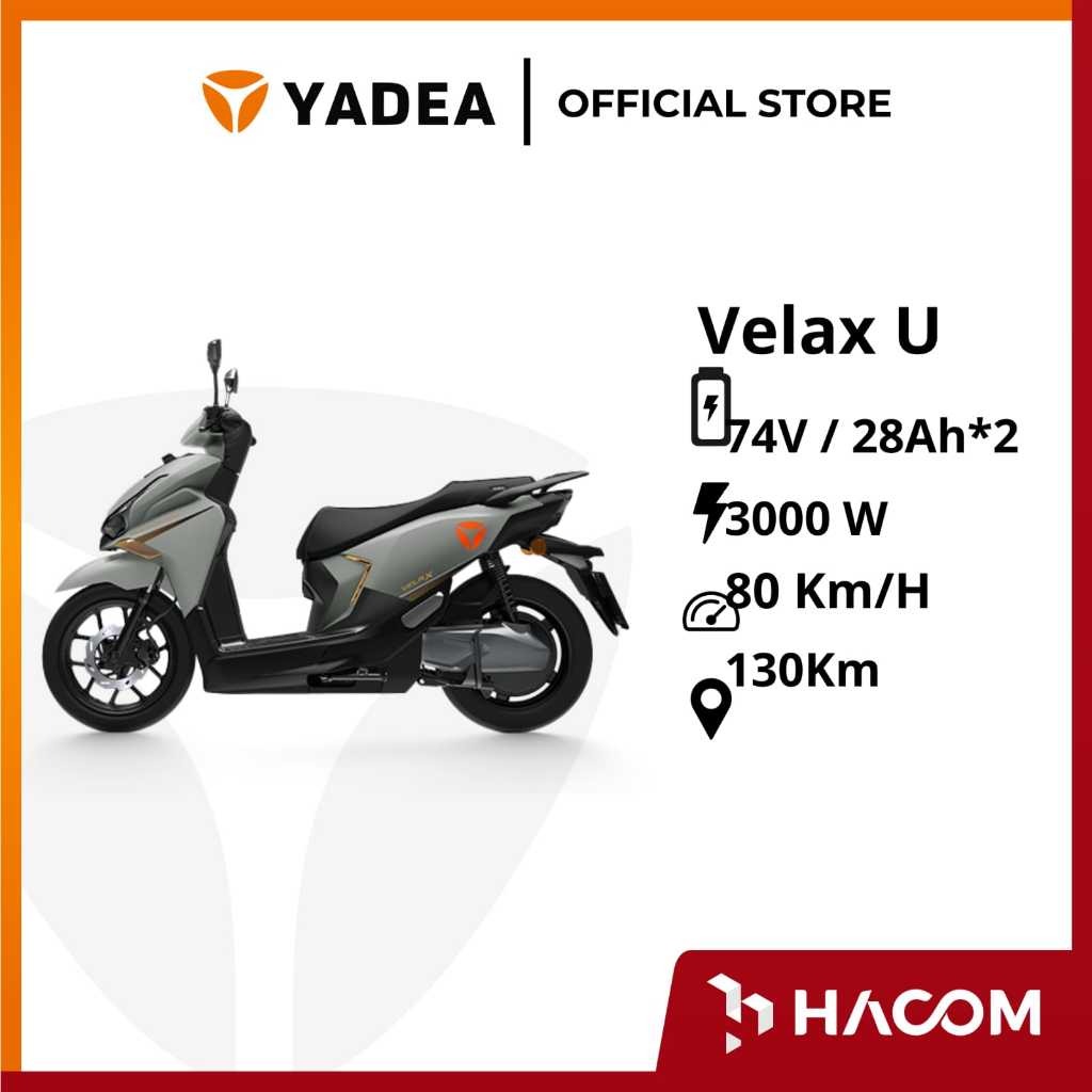 YADEA- Sepeda Listrik Yadea Velax U Garansi Resmi Yadea 2 Tahun Anti Air