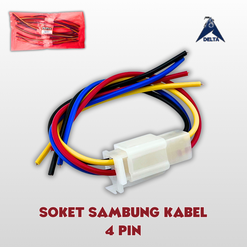 SOKET SAMBUNG KABEL 4 PIN - SOCKET SAMBUNG KABEL + LAWAN UNTUK SAMBUNG KABEL KELISTRIKAN 4 PIN