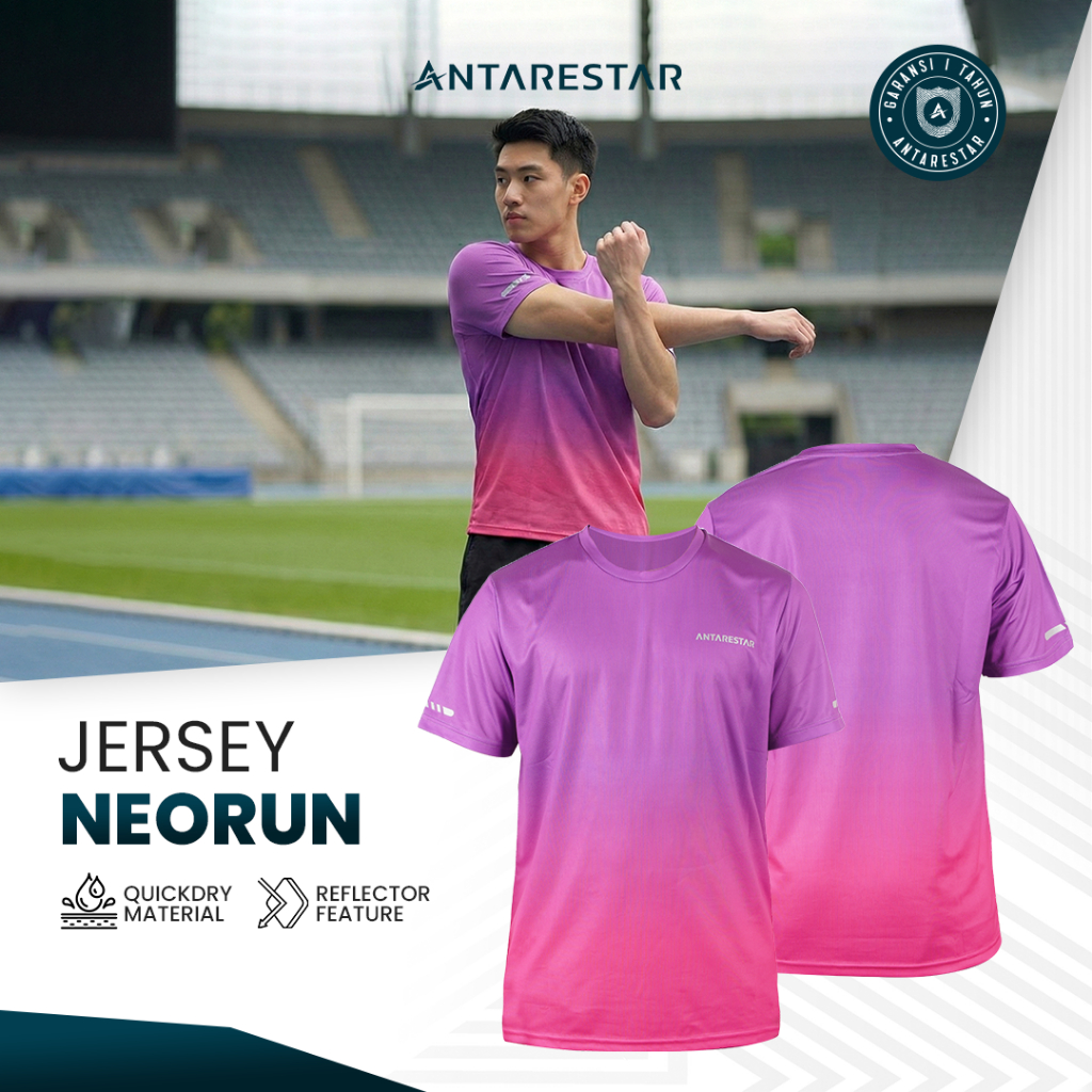 ANTARESTAR Official - Baju Olahraga Lari Jersey Running Neorun Jersey Dry Fit Gym Lari Running Unise