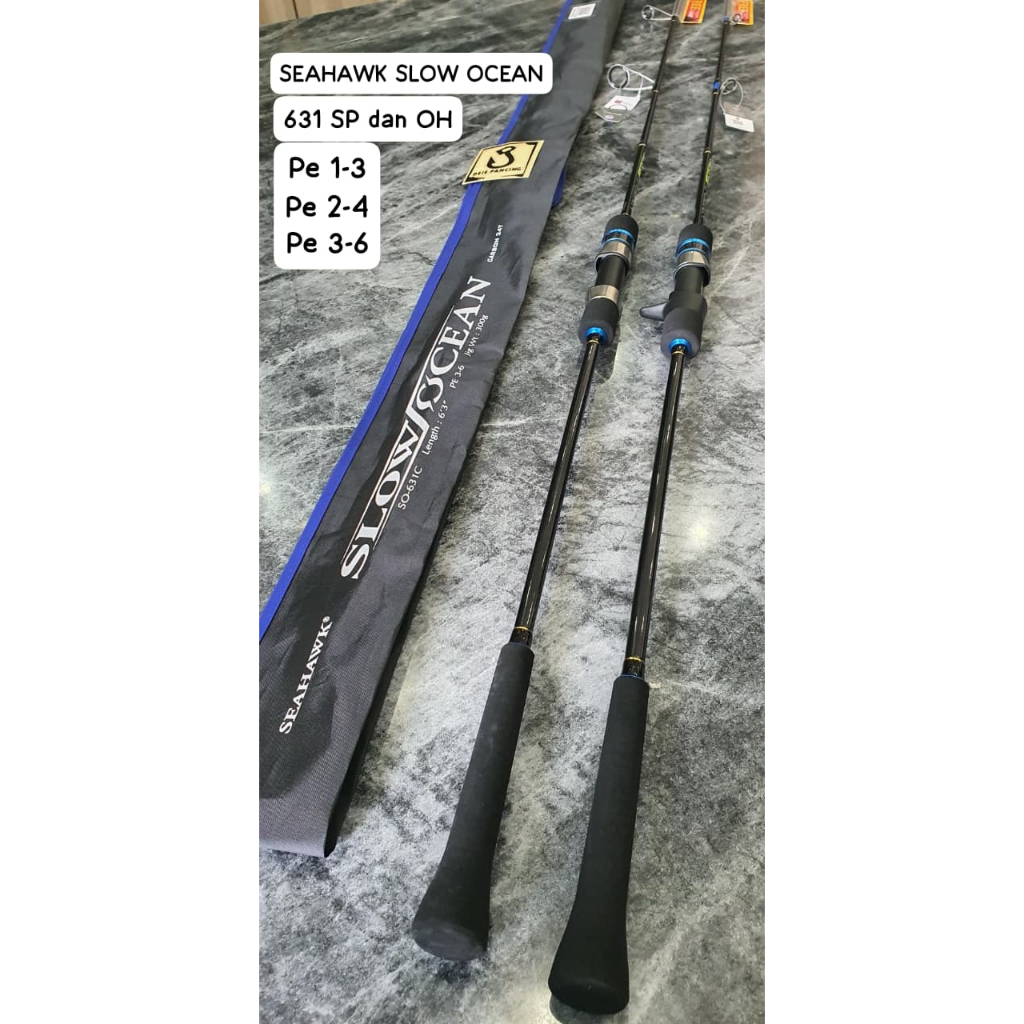 Joran SEAHAWK Slow Ocean SO631S SO631C One Piece - Jigging Rod SP dan OH