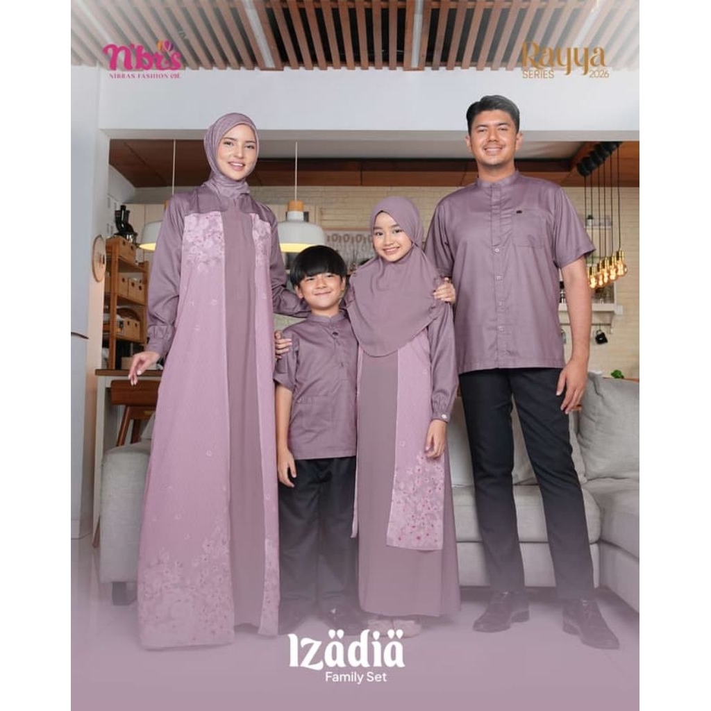 NIBRAS | SARIMBIT IZADIA MAUVE//COUPLE KOKO & GAMIS PASANGAN KEKINIAN - TERBARU 2026 - LEBARAN 2026