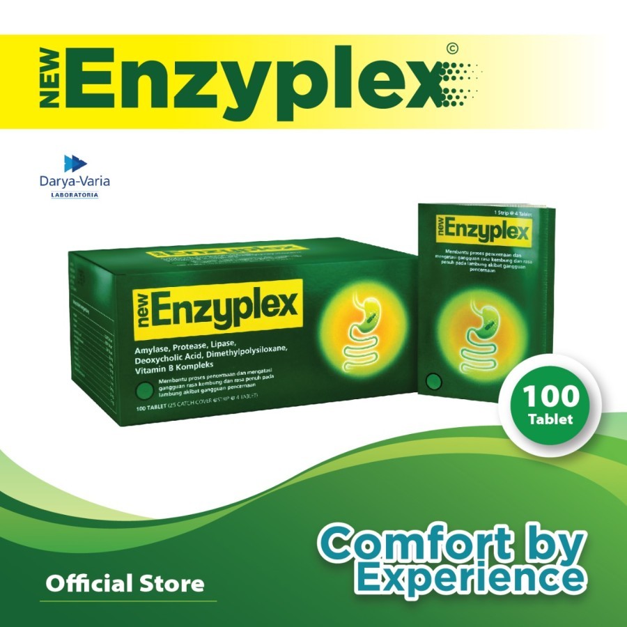 ENZYPLEX VITAMIN B OBAT ATASI KEMBUNG PER STRIP ISI 4 TABLET OBAT KEMBUNG OBAT PENCERNAAN OBAT MAAG 