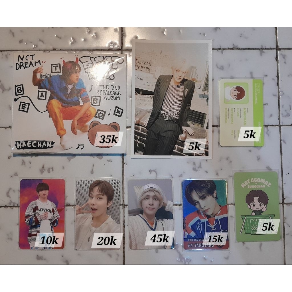 wts digipack only beatbox haechan, pc hendery departure