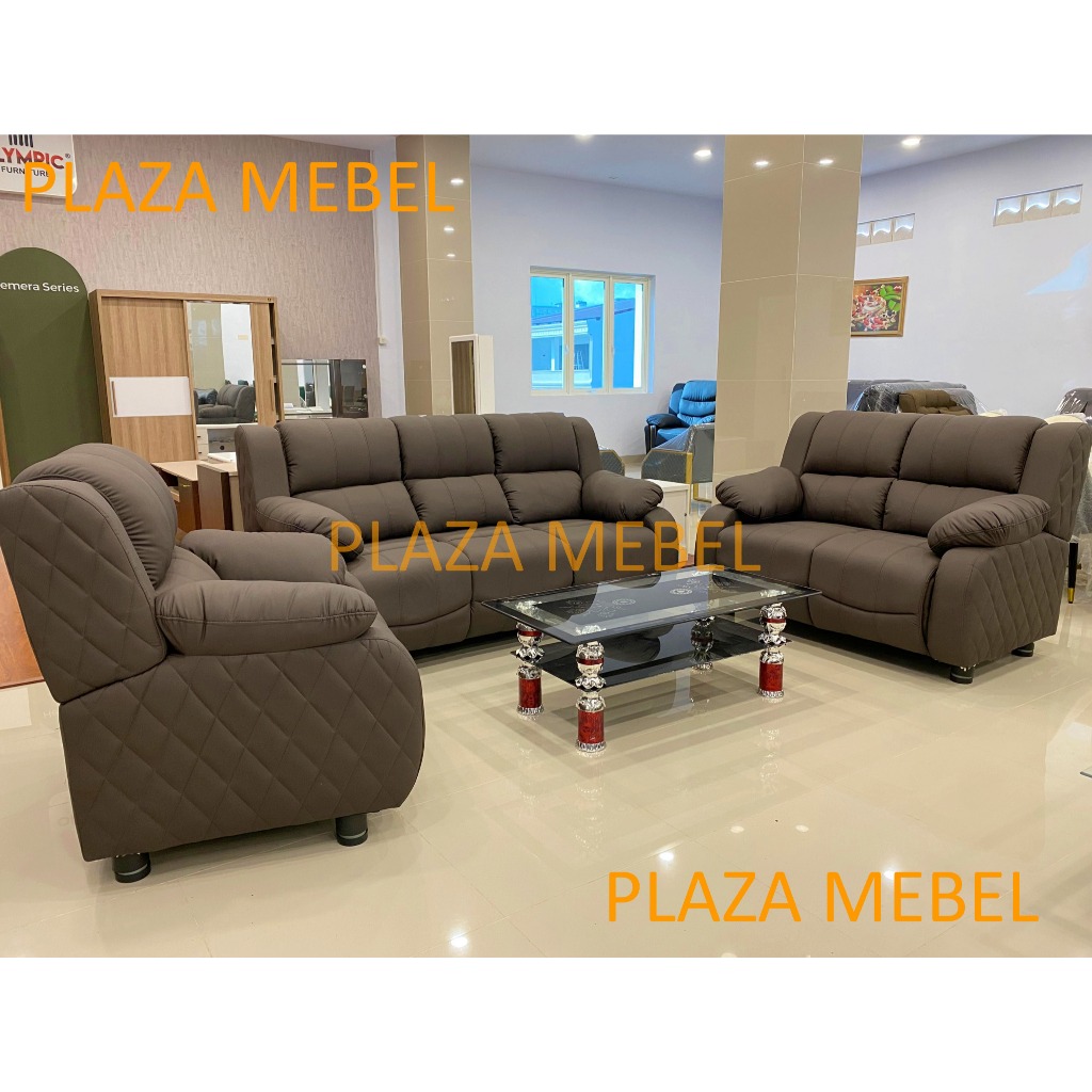 Sofa Kursi Tamu 321 HELIOS Dacron MURAH - Empuk Minimalis (TANPA MEJA)