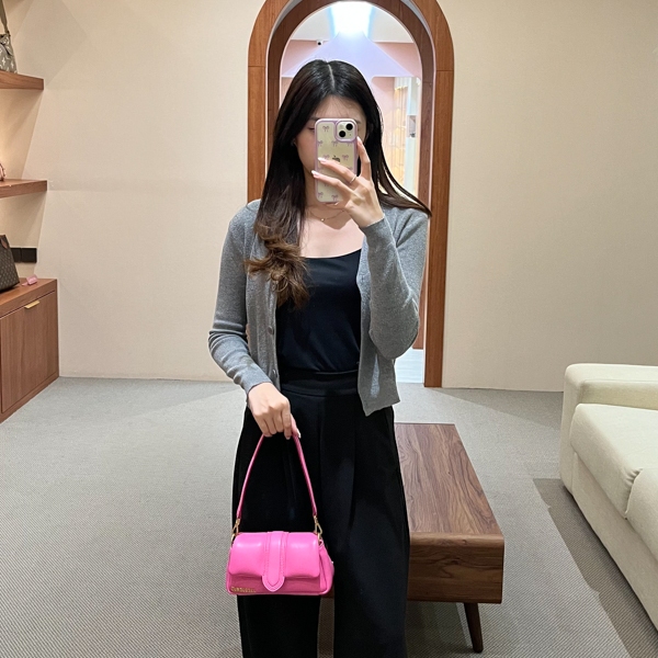 Tas JACQ LE BAMBIMOU FLAP PUFFED FUSCHIA PINK SHOULDER BAG 100% ORIGINAL