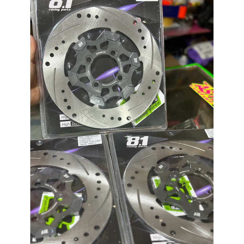 DISK / PIRINGAN CAKRAM RACING 81 FLOATING UKURAN 260MM LUBANG 4 BEAT SCOOPY VARIO MIO DLL