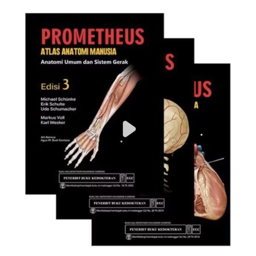 Atlas Anatomi EGC Prometheus 3 Set (Preloved)