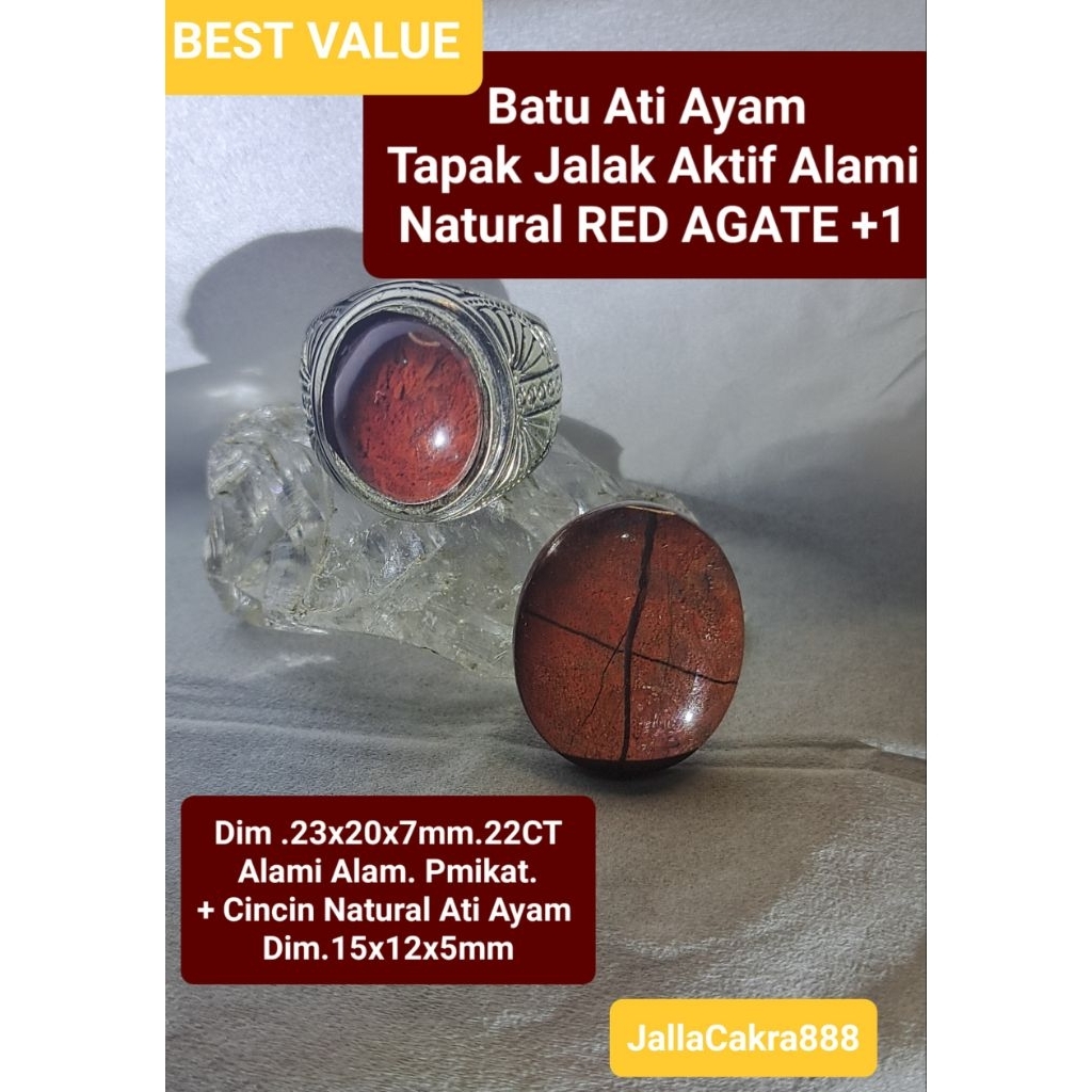 Natural RED JASPER ATI AYAM TAPAK JALAK Agate Aktif Alami Pmikat Pmancar Warna Merah | Terjual Karnu