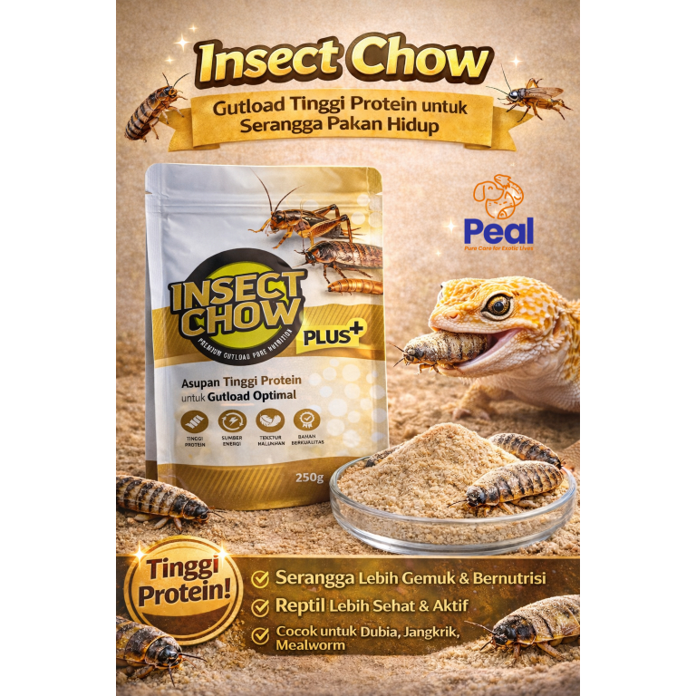 Insect Chow PLUS / Gutload Premium / Gutload Reptil / Pakan Serangga