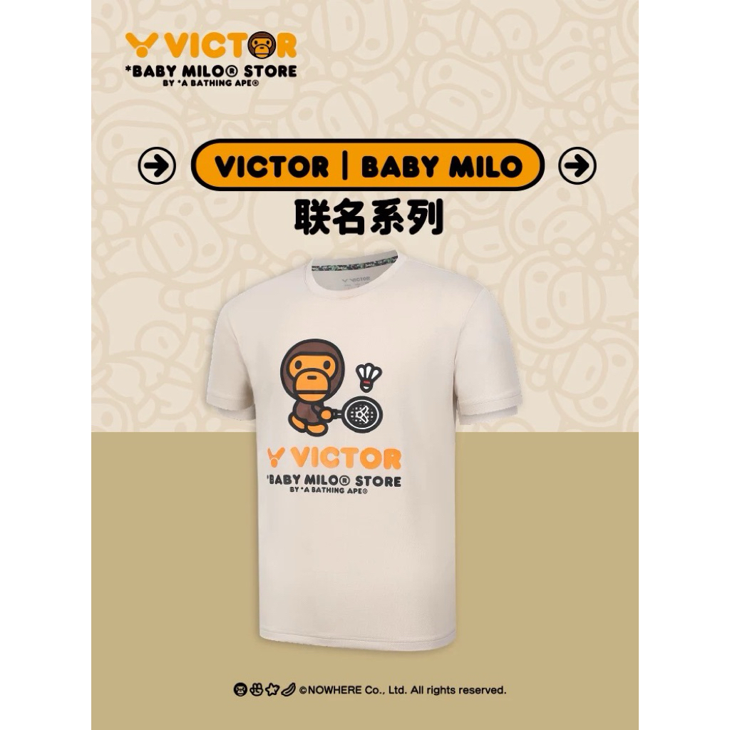 New 2026 Baju Badminton Victory Baby Milo Knitted Tshirt T-503BM Original