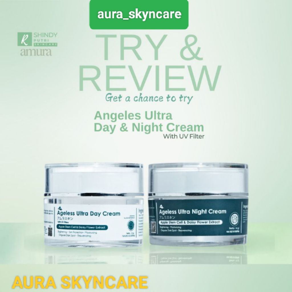 AMURA DAY NIGHT CREAM & CREAM ANTI AGING MENCERAHKAN & NENGENCANGKAN KULIT ( DAY NIGHT CREAM )