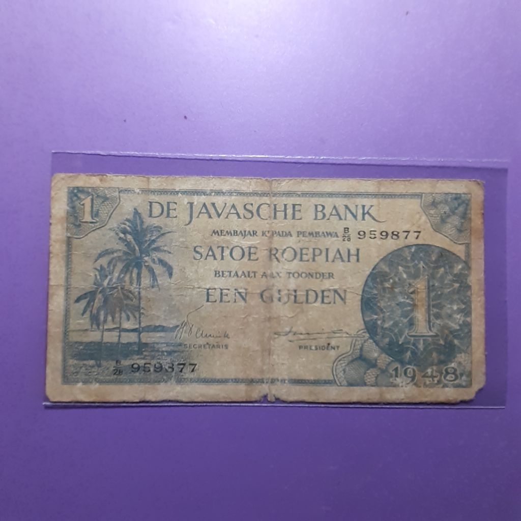 uang kuno 1 rupiah federal 1948