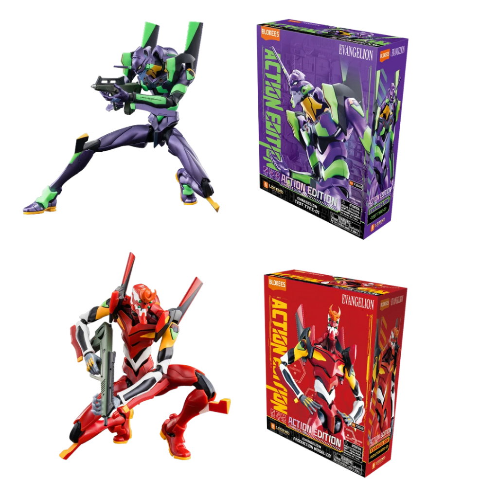 BLOKEES Eva Evangelion Unit 01 EVA Unit 02 Evangelion Action Edition Production Model Action Figure
