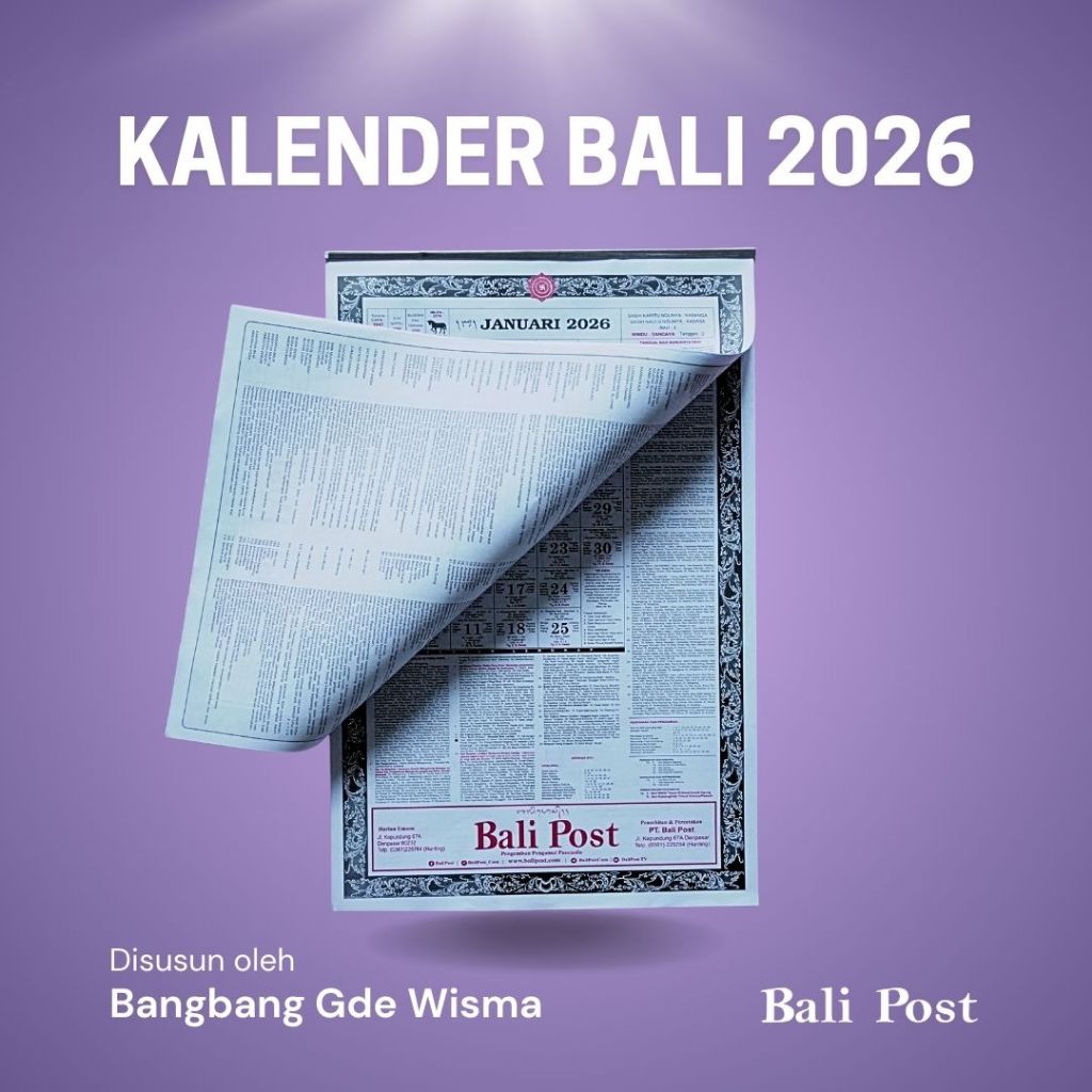 Kalender Bali 2026 - I Bangbang Gde Wisma - Kalender Bali Dinding 2026
