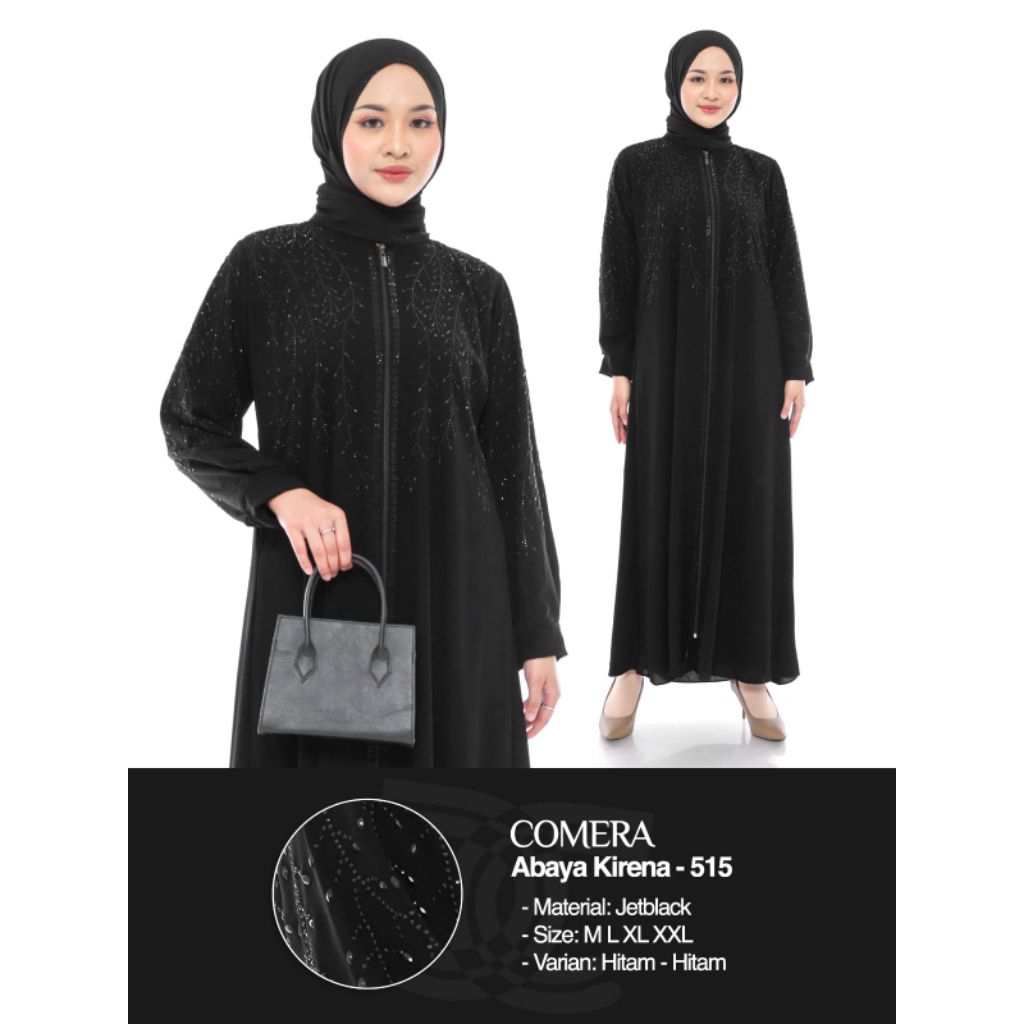 comera-Abaya Hitam Mewah Payet kebaya pengantin modern umroh kondanga...