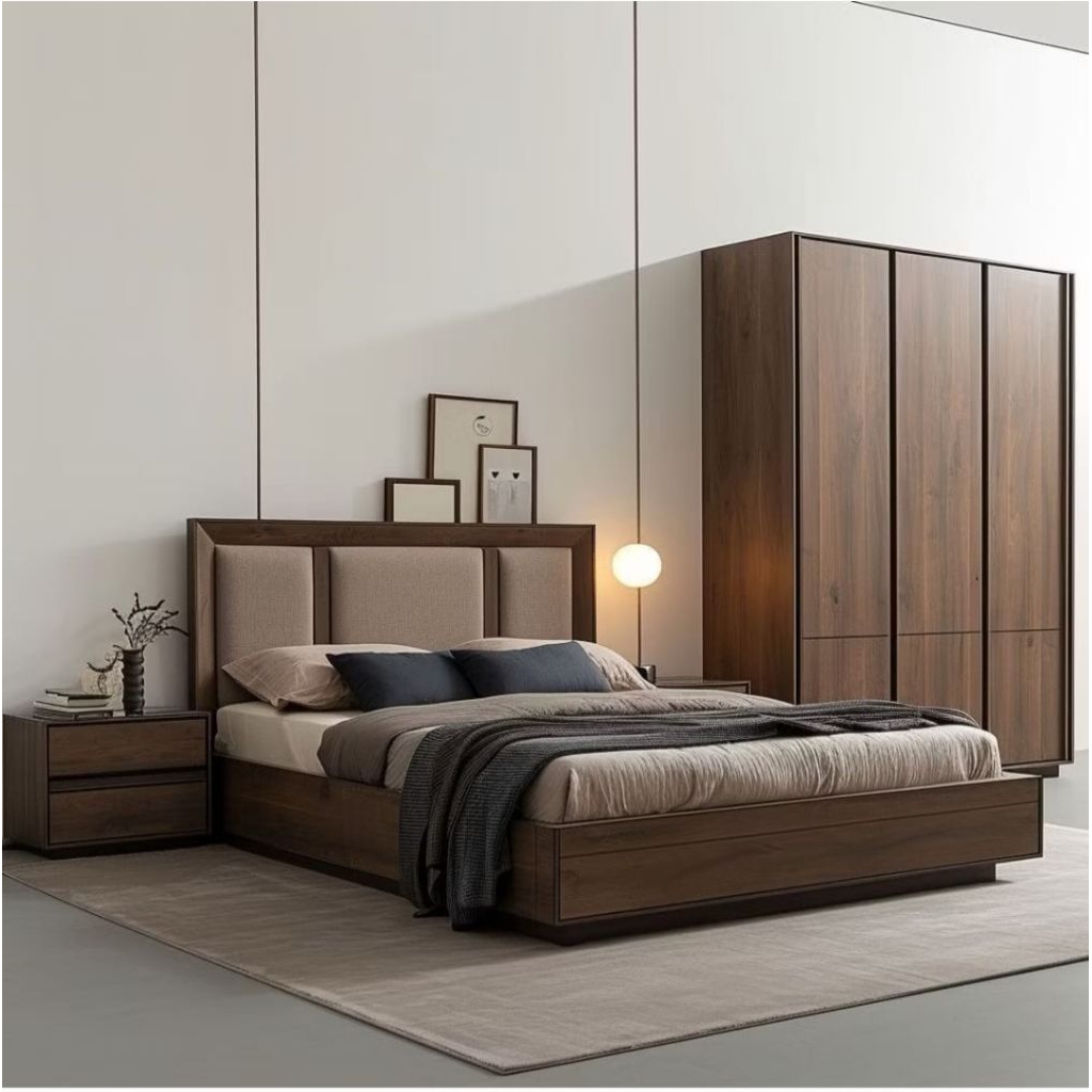 Set Kamar Minimalis Set Kamar Tidur Dipan Minimalis Kayu Jati Almari