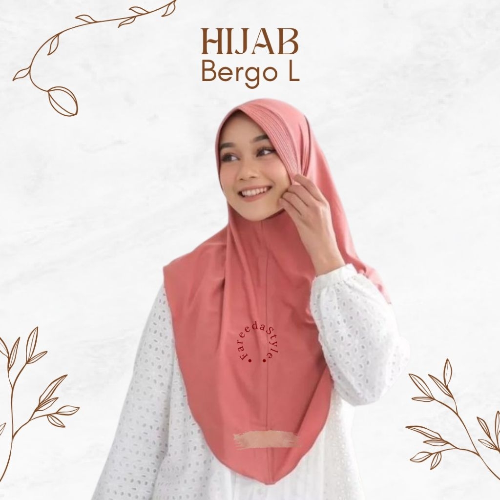 Hijab Bergo Jersey menutup dada / jersey instan simple pet