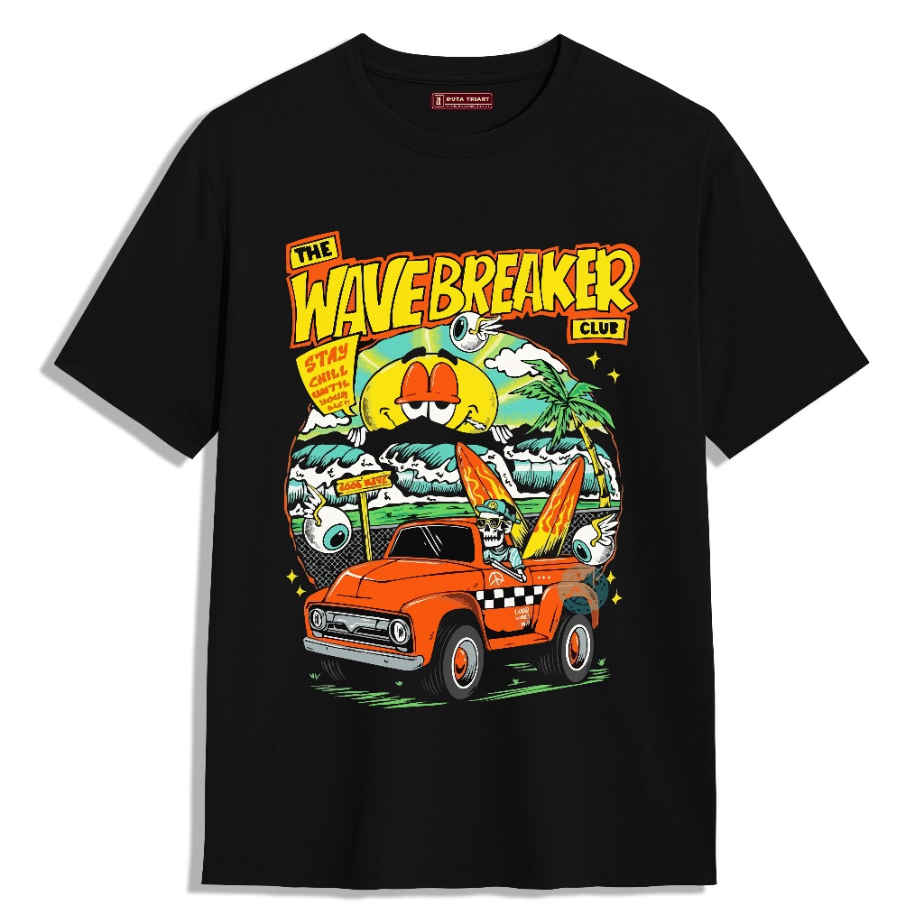 TRIART Kaos THE WAVEBREAKER - Kaos Pria Kain Katun Premium Cotton Combed 24s