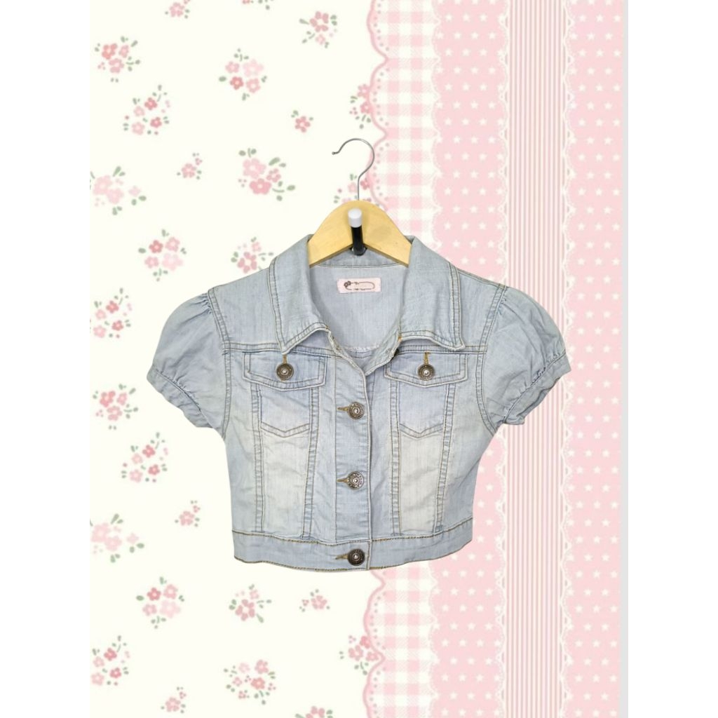 Liz Lisa Crop Denim Jacket Kawai Y2k Streetwear Style 2000's