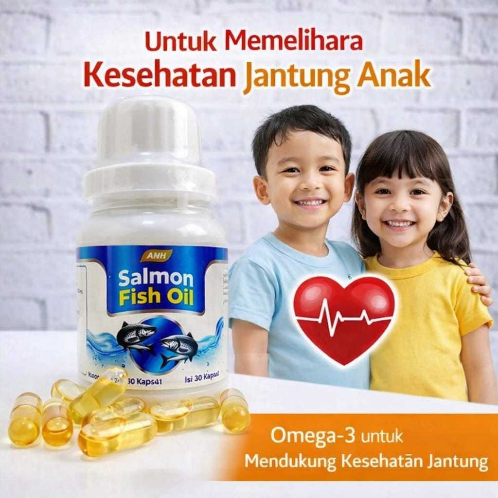 Multivitamin Untuk Memelihara Kesehatan Jantung Anak Suplemen Minyak Ikan Salmon Fish Oil 30 Kapsul