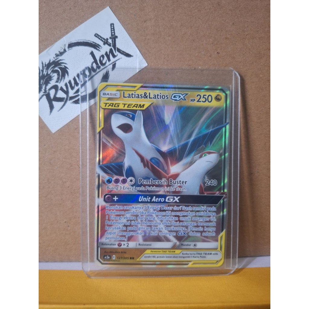 Pokemon TCG Tag Team Latias & Latios GX RR Ac3a 127/205 Original