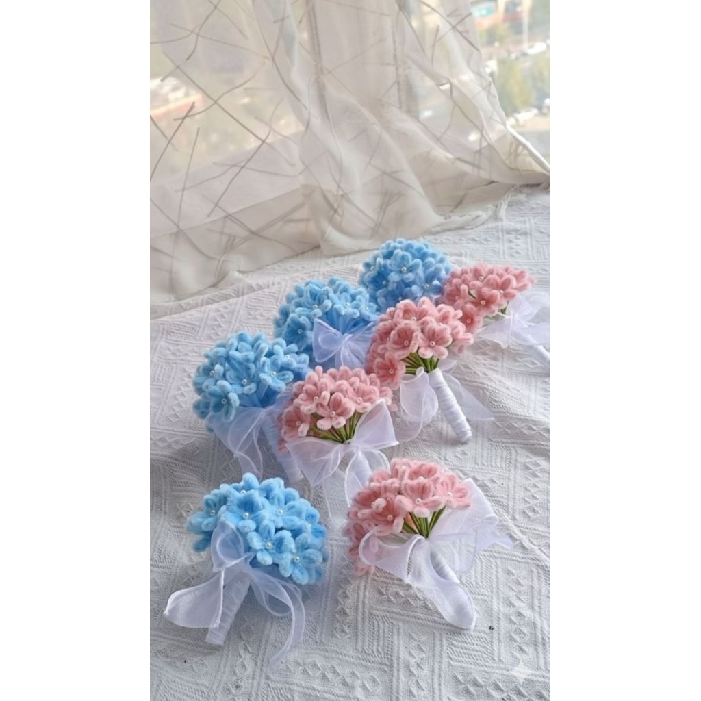 HAND BUKET KAWAT BULU VALENTINE/HAND BUCKET BUNGA DAISY DARI KAWAT BULU/BUCKET BUNGA DARI KAWAT BULU