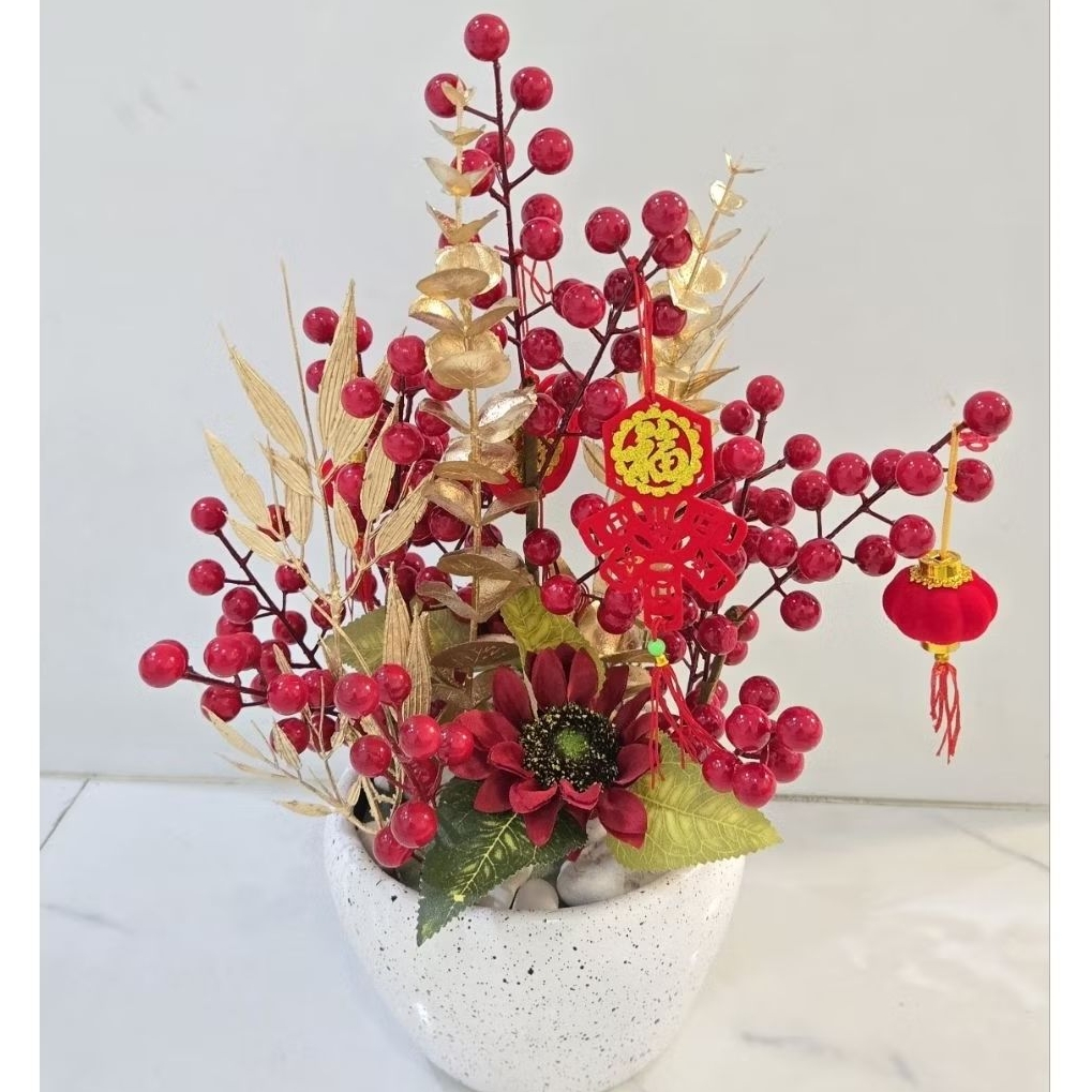 hiasan bunga meja tamu meja makan