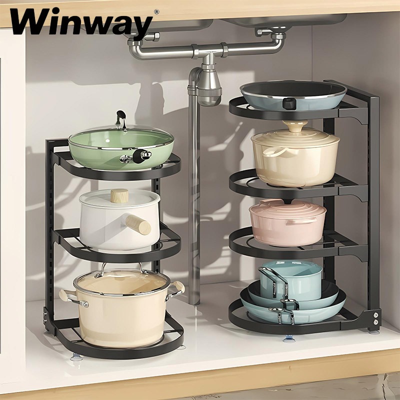 Rak Panci Susun Bawah Kolong Dapur Rak Pot Kabinet Atas Wastafel Dapur Di Bawah Rak Kolong Dapur