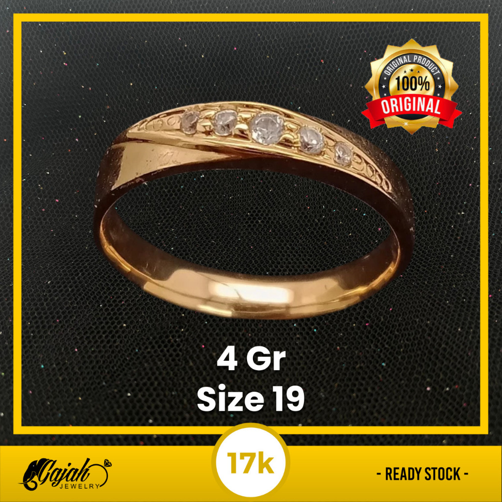 Cincin Emas 17K - Toko Emas Gajah - 4 Gram 1961