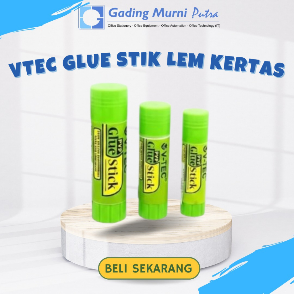 LEM STICK GLUE STICK V-TEC 9gr 15 gr 25gr MURAH SERBAGUNA LEM KERTAS