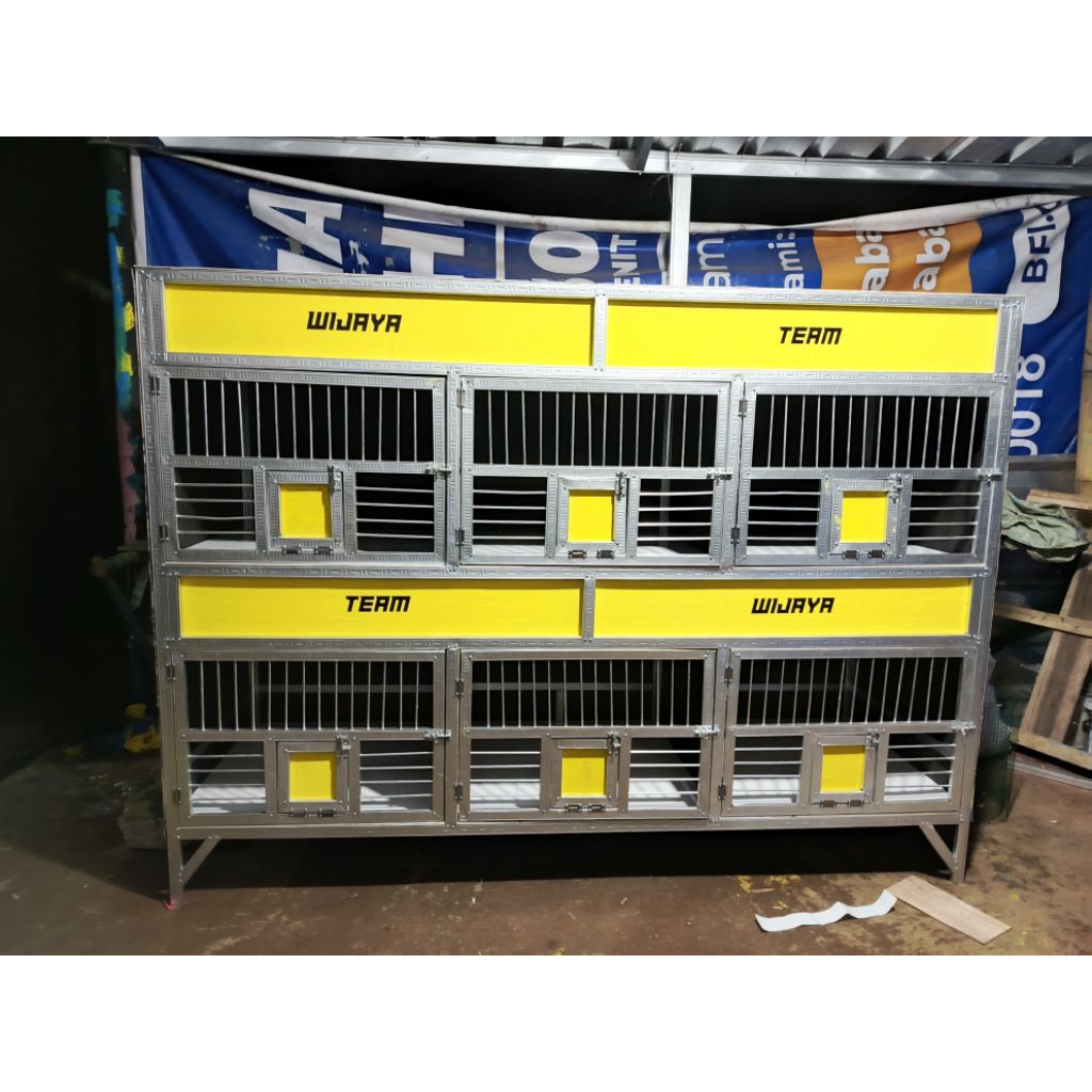 Kandang Burung Dara, Kandang Macan Merpati lipat 6 pintu UK 70x70x70