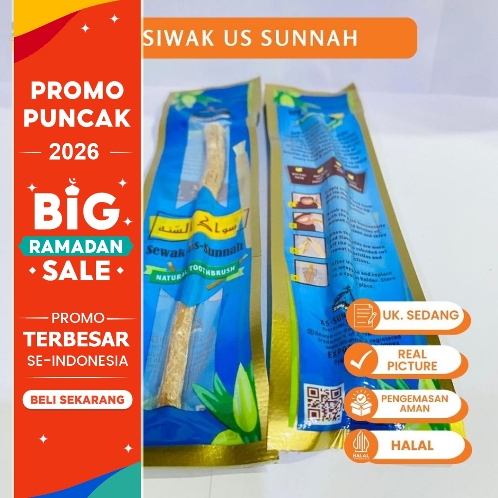 Siwak Miswak Us Sunnah Kering Premium Untuk Menjaga Kesehatan Gigi & Mulut Antibakteri Dari Pakistan