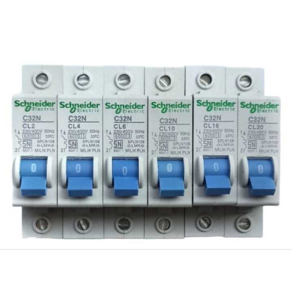 MCB SCHNEIDER MILIK PLN ORIGINAL 1P 2A 4A 6A 10A 16A 20A 25A 32A MCB 1 Phase ORIGINAL ANTI JEGLEK