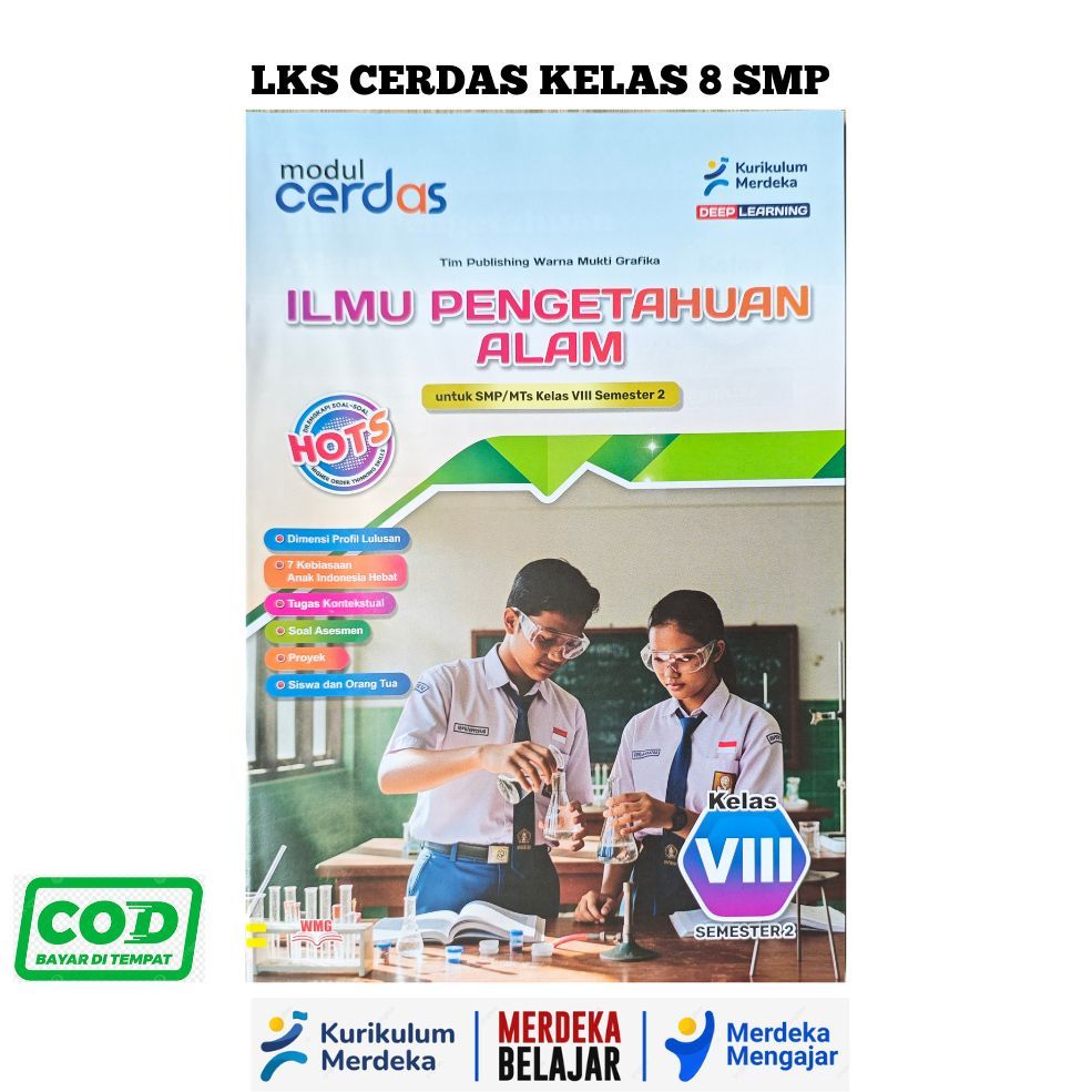 Lks Cerdas IPA Kelas 8 SMP / MTS Semester 2 Kurmer  Terbaru Murah