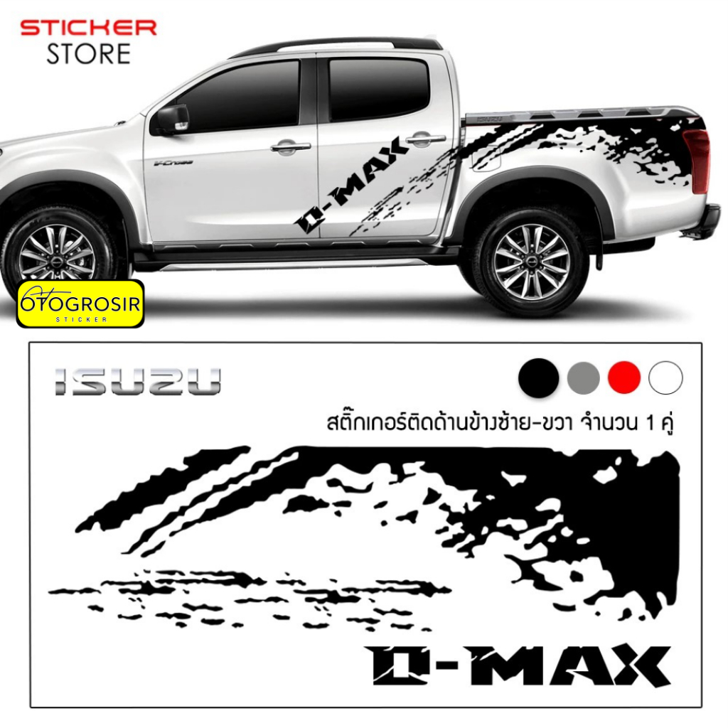 Stiker mobil Isuzu aksesoris mobil mobil modifikas truk pickup mobil Stiker Mobil ISUZU.